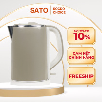 Ấm siêu tốc Sato 17ST22, dung tích 1.8L, đun nước nhanh, an toàn