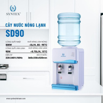 Cây nước nóng lạnh Syntex SD90 – Thiết kế để bàn, nhỏ gọn, tiết kiệm điện.