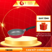 Chảo chiên cạn Tiross TS6110 Phi 26cm, chống dính Marble siêu bền, dùng mọi loại bếp, nấu nhanh, dễ vệ sinh