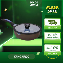 Chảo nhôm chống dính 26cm Kangaroo KG213L, chống dính cao cấp, dùng cho bếp từ