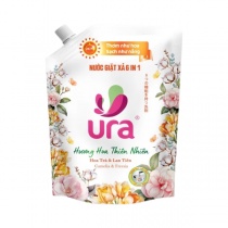 Combo 2 túi Nước Giặt Xả URA 6in1 3L Sạch Sâu, Khử Mùi Hôi, Giữ Màu Bền Đẹp, Hương Hoa Sang Trọng