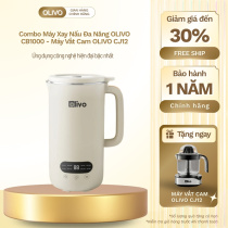 Combo Máy Xay Nấu Đa Năng OLIVO CB1000. Dung Tích 1L - Máy Vắt Cam OLIVO CJ12. Dung tích 1.2L, Tiện ích toàn diện cho gian bếp