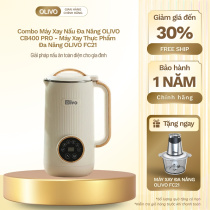 Combo Máy Xay Nấu Đa Năng OLIVO CB400 PRO - Máy Xay Thực Phẩm Đa Năng OLIVO FC21, Chinh Phục Mọi Công Thức Nấu Ăn Dễ Dàng