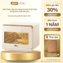 Combo Nồi Chiên Hấp Đa Năng OLIVO SF20 PRO + + Thớt Olivo Wood Fiber K37, Tiện ích 2 trong 1 cho gian bếp hiện đại