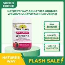 Kẹo dẻo vi chất Nature's Way Adult Vita Gummies Women's Multivitamin, hộp 100 viên, hỗ trợ sức khỏe, cân bằng nội tiết