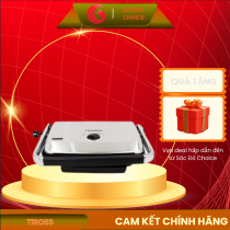 Kẹp nướng điện đa năng Tiross TS9663 2000W, khay hứng mỡ, 4 mức mở, nướng thịt, bánh