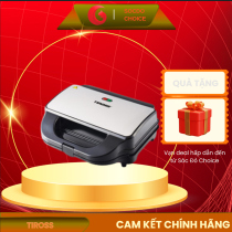 Kẹp nướng Sandwich Tiross TS9655 900W, 3 khay đa năng, chống dính an toàn.