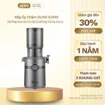Máy Ép Chậm OLIVO SJ240 - Phiên Bản Giới Hạn Màu Titanium- Giải Pháp Hoàn Hảo Cho Việc Ép Kết Hợp Trái Cây, Rau Củ