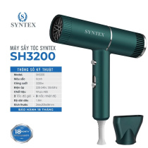 Máy Sấy Tóc SYNTEX® SH3200 chính hãng - Công nghệ Ion âm bảo vệ tóc, sấy siêu tốc, tóc mềm mượt, giảm xơ rối