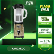 Máy xay sinh tố đa năng 3 cối màu vàng Kangaroo KG3B6M, xay nhuyễn nhanh, thiết kế đẹp