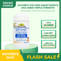 Nature's Way Kids Smart Bursts DHA 300mg Triple Strength - Bổ sung DHA, hỗ trợ tốt cho não bộ và mắt.