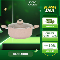 Nồi nhôm chống dính 26cm Kangaroo KG933XL, đáy từ, nấu ăn tiện lợi