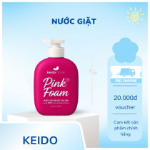Nước giặt đồ lót Keido Pink Foam 300ml, Nano bạc kháng khuẩn, dịu nhẹ, sạch sâu, không gây, kích ứng