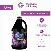 Nước Giặt Xả 2 Trong 1 SPY Plus Ultra Clean NGX Hương Hoa Tím, Sạch Sâu, Thơm Lâu, Túi 4.6kg