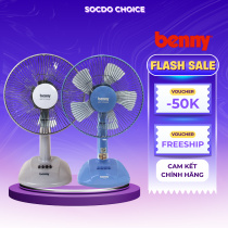 Quạt bàn Benny BFT-30, 45W, di chuyển dễ dàng, bảo hành motor 2 năm