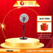 Quạt cây điều khiển từ xa Tiross TS956-1 – 55W, 3 tốc độ gió, chức năng hẹn giờ, bảo hành chính hãng 12 tháng