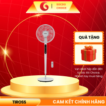 Quạt cây đứng Tiross TS9187 – Điều khiển cảm ứng, động cơ DC, vận hành êm, tiết kiệm điện.