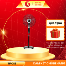 Quạt Cây Tiross TS-951 55W , 4 Tốc Độ , 3 Chế Độ Gió, Điều Khiển Từ xa, Bảo Hành Chính Hãng