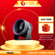 Quạt sạc tích điện để bàn và treo tường Tiross TS2283 – pin 5000mAh, 3 tốc độ gió, công suất 10W, góc xoay 90°, thổi xa 10m