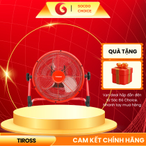 Quạt sạc tích điện Tiross TS9178 12 inch đa năng, pin 5000mAh, động cơ không chổi than, làm mát mạnh mẽ