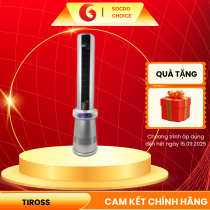 Quạt tháp lọc không khí Tiross TS9188, làm mát và lọc không khí HEPA H13, 12 tốc độ, điều khiển từ xa