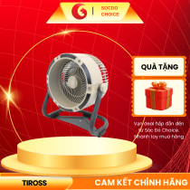 Quạt tuần hoàn không khí Tiross TS2284 đa năng, pin 6000mAh, 4 tốc độ gió, sạc Type-C, phù hợp camping