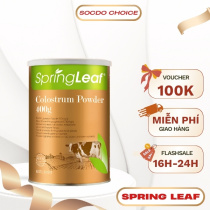 Sữa bò non SpringLeaf Colostrum IgG 3000mg cung cấp dinh dưỡng, tăng cường hệ miễn dịch dành cho mọi lứa tuổi 400g