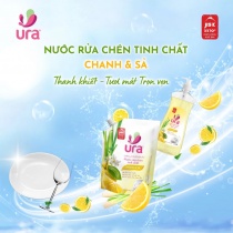 [TẶNG NRC 1L] Nước Rửa Chén URA Thiên Nhiên 3L – Hương Chanh Sả, Quế Hồi, Sạch nhanh, Khử Mùi