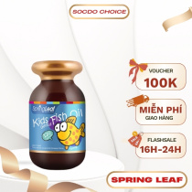 Viên nhai dầu cá Springleaf Kid genius fish oil 750mg,bổ sung DHA,EPA cho cơ thể,hỗ trợ cho não bộ,tim mạch,mắt cho bé