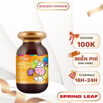 Viên nhai Springleaf Kid mega milky calcium bổ sung Calcium cho cơ thể,giúp xương,răng chắc khỏe cho bé