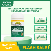 Vitamin tổng hợp Nature's Way Complete Daily Multivitamin, hộp 100 viên, bổ sung dinh dưỡng, tăng sức khỏe