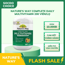 Vitamin tổng hợp Nature's Way Complete Daily Multivitamin, hộp 200 viên, bổ sung vitamin, tăng sức khỏe